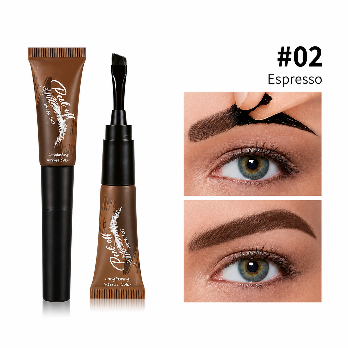 Shade Peel-Off Brow Tint — Waterproof, Long-Wear Definition