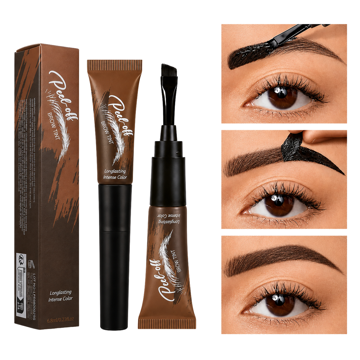 Shade Peel-Off Brow Tint — Waterproof, Long-Wear Definition