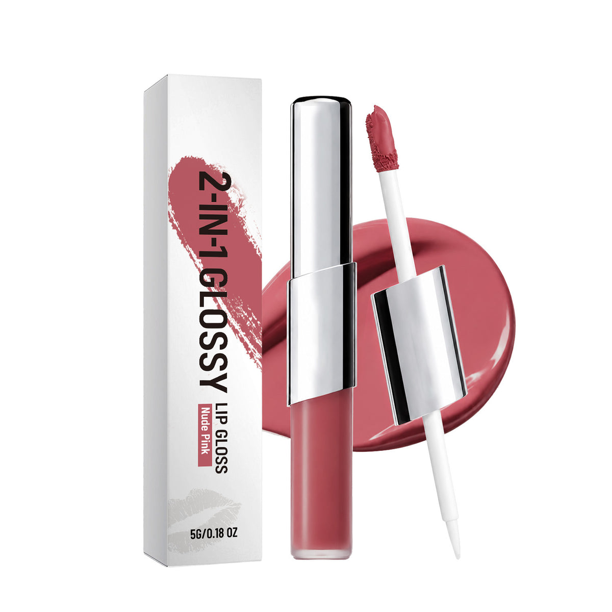 2-in-1 Long-Wear Glossy Lip Color